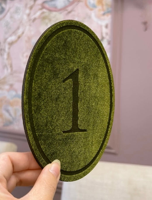Velvet Table Numbers